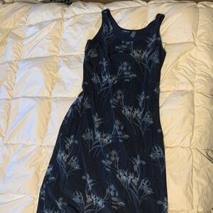 Liz Claiborne 1990s reversible Floral charcoal black Dress nwt sz 10